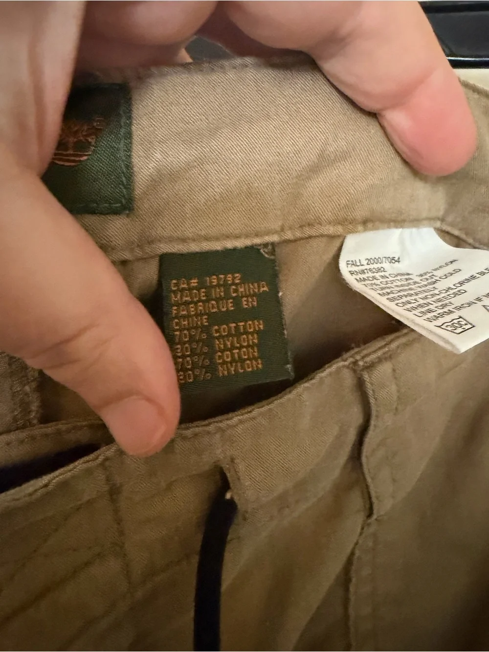 Vintage 2000 Timberland Size 38 Khaki Cargo Pants Y2K Utility